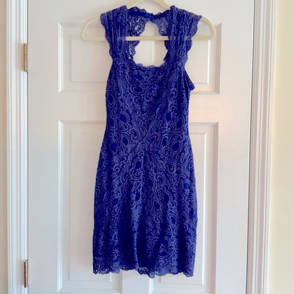 sachin and babi light blue dress Nicole Miller Collection Lace Off-Shoulder Bodycon Dress Orange Sz M